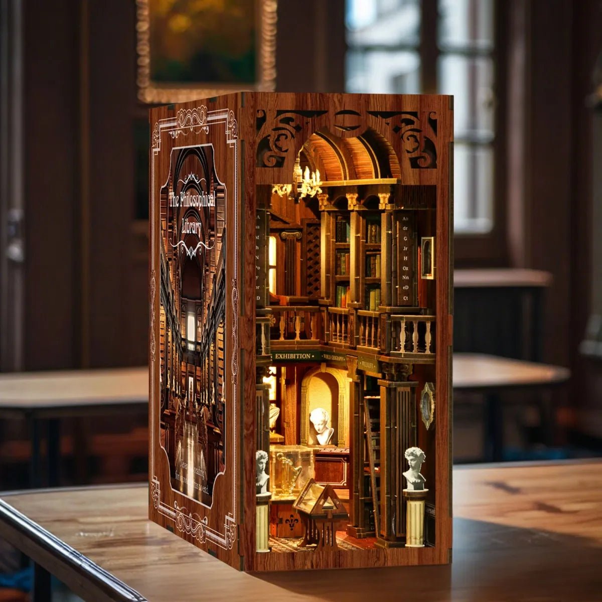 DIY Book Nook Kit (RoomBox), The Philosophical Library (BV02014) – Roombox | Varvikas