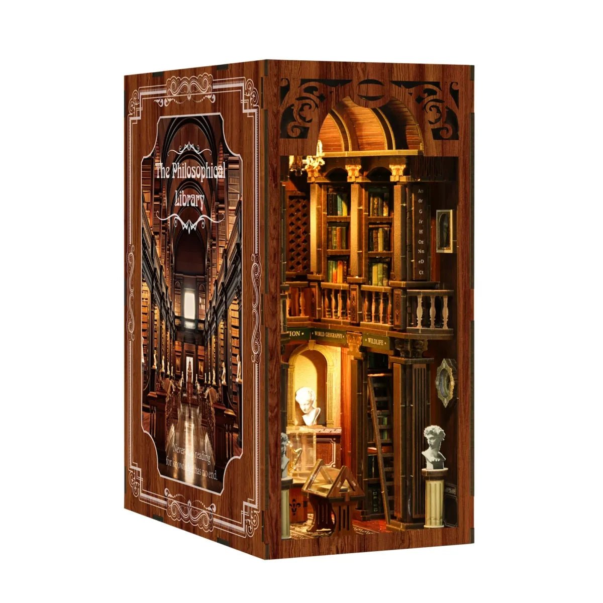 DIY Book Nook Kit (RoomBox), The Philosophical Library (BV02014) – Roombox | Varvikas