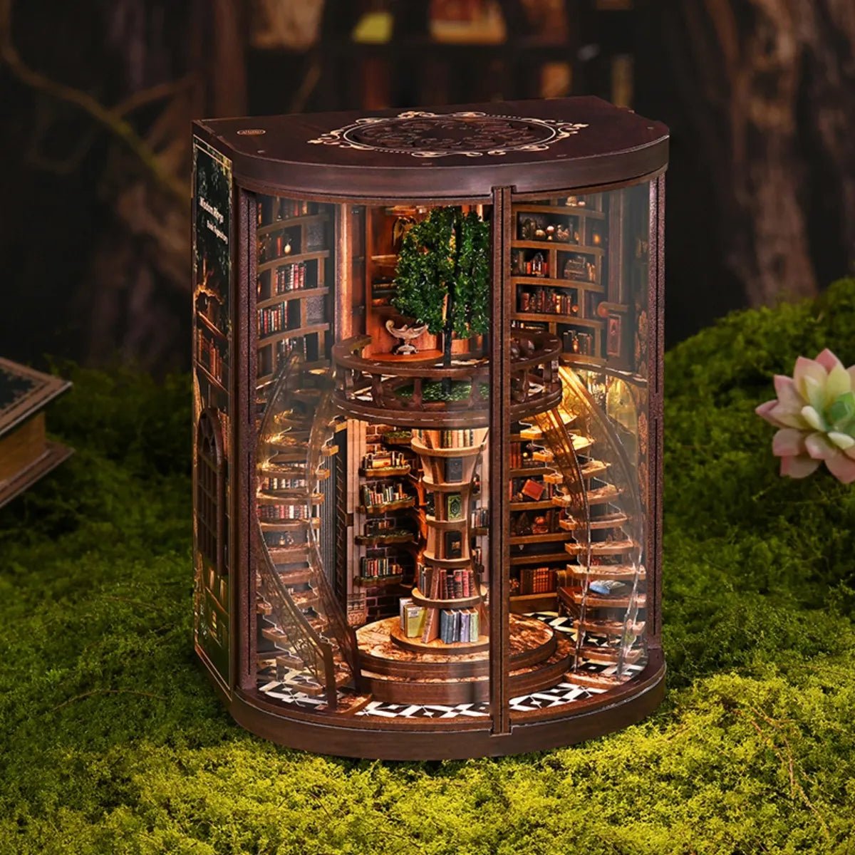 DIY Book Nook Kit (RoomBox), Wisdom Rings Book Repository (AH01005) – Roombox | Varvikas