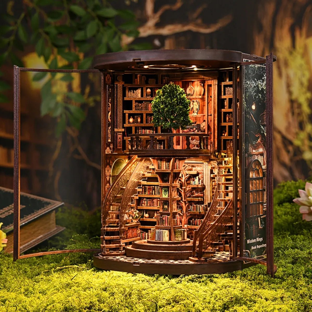 DIY Book Nook Kit (RoomBox), Wisdom Rings Book Repository (AH01005) – Roombox | Varvikas
