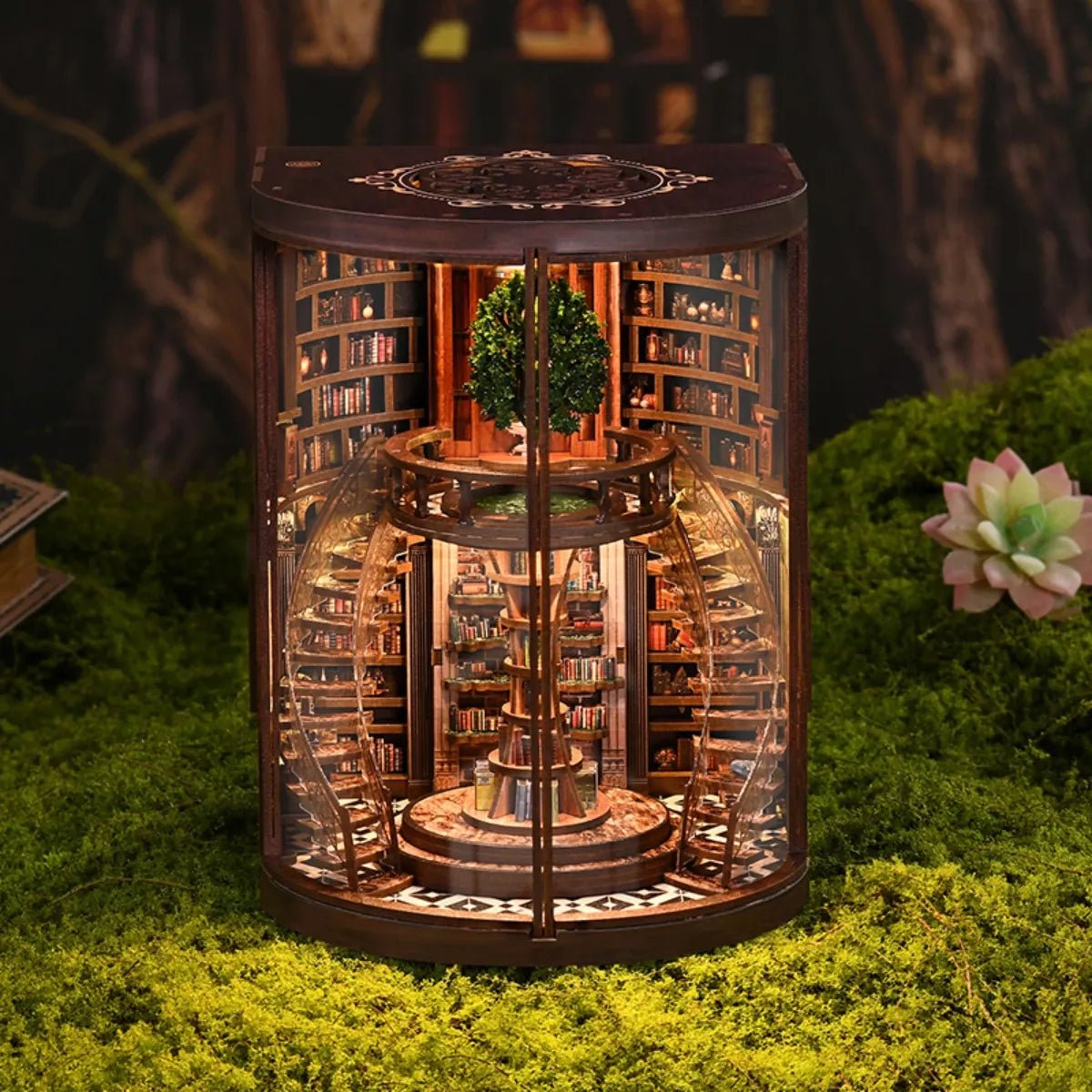 DIY Book Nook Kit (RoomBox), Wisdom Rings Book Repository (AH01005) – Roombox | Varvikas