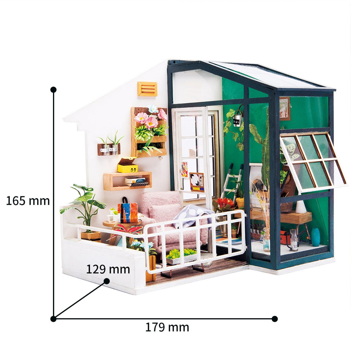 DIY Miniature House Kit (RoomBox) | Balcony Daydreaming (RBM002e) – Roombox | Varvikas.Shop