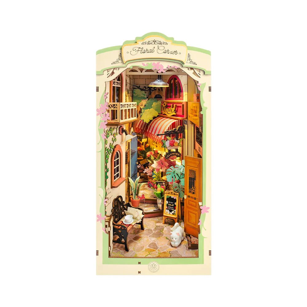 DIY Miniature House Kit (RoomBox) | Floral Corner (RDS015e) – Roombox | Varvikas.Shop