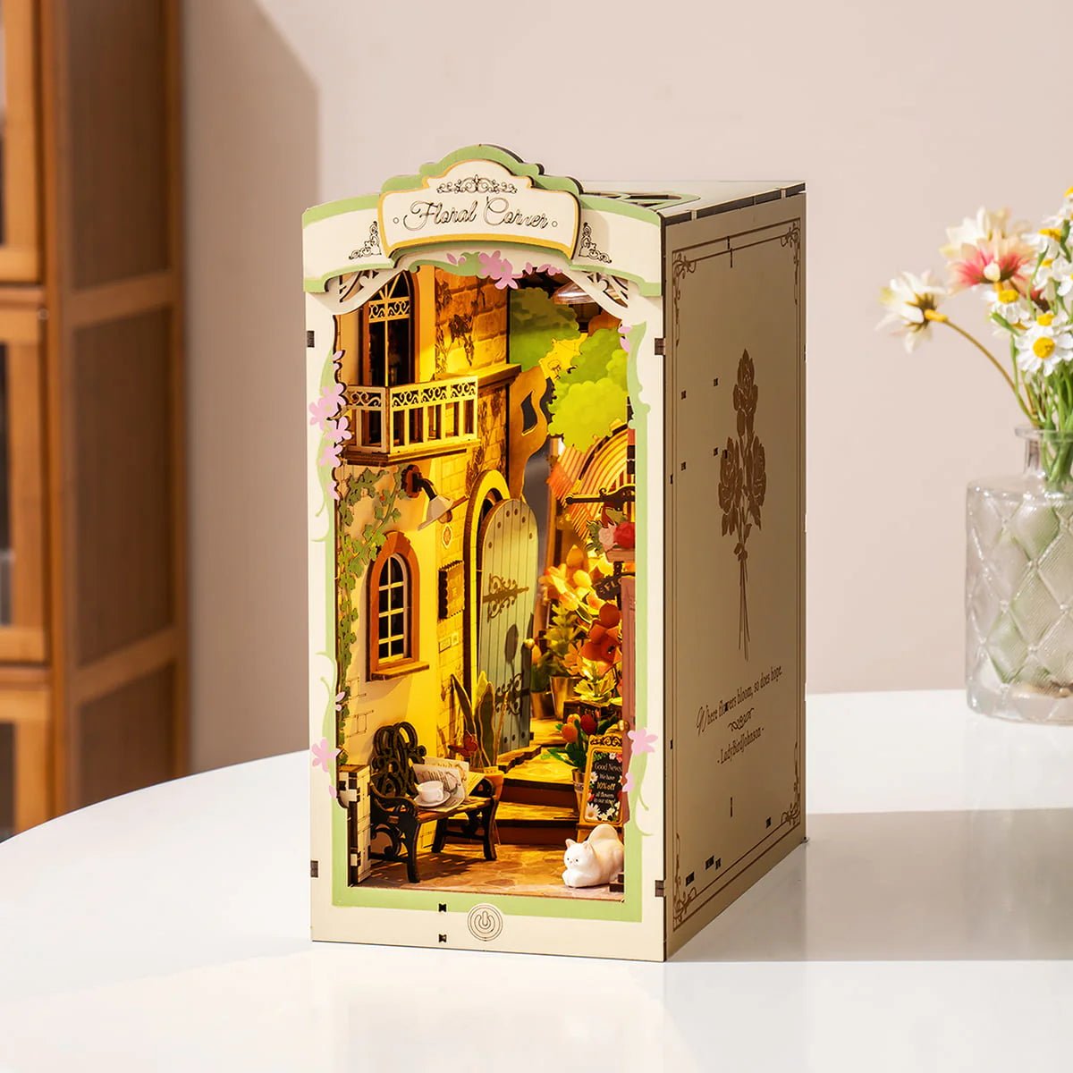 DIY Miniature House Kit (RoomBox) | Floral Corner (RDS015e) – Roombox | Varvikas.Shop