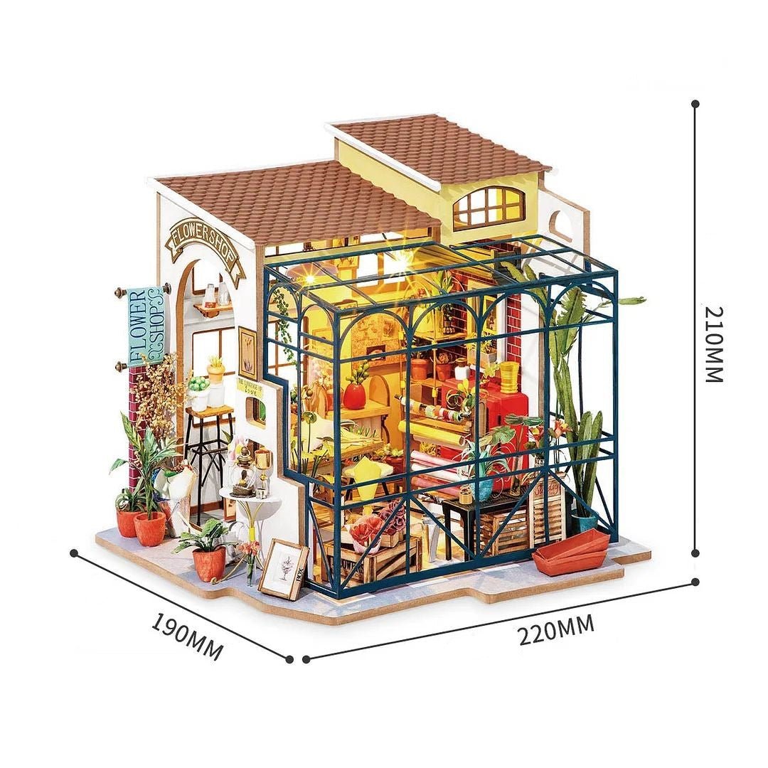 DIY Miniature House Kit (RoomBox) | Flower Shop (RB014e) – Roombox | Varvikas.Shop
