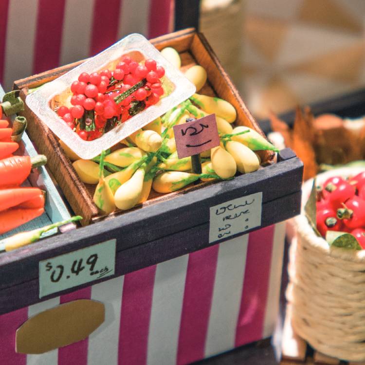 DIY Miniature House Kit (RoomBox) | Fruit Shop (RB012e) – Roombox | Varvikas.Shop