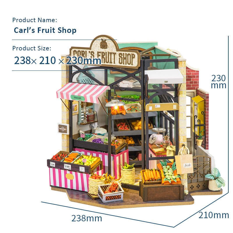 DIY Miniature House Kit (RoomBox) | Fruit Shop (RB012e) – Roombox | Varvikas.Shop