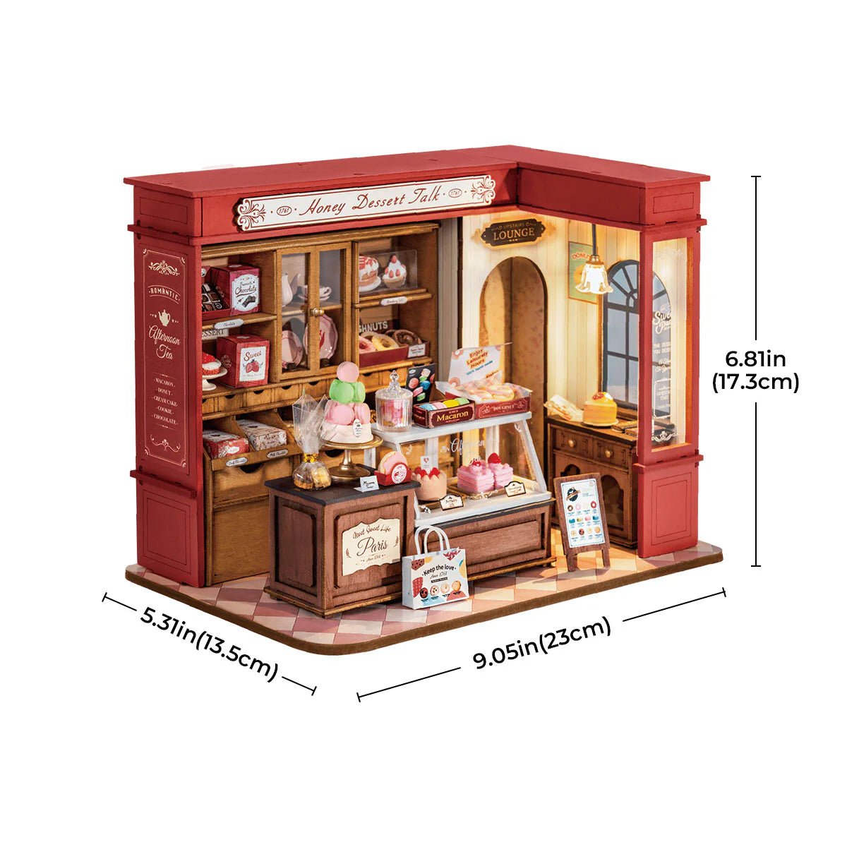 DIY Miniature House Kit (RoomBox) | Honey Dessert Talk (RB019e) – Roombox | Varvikas.Shop