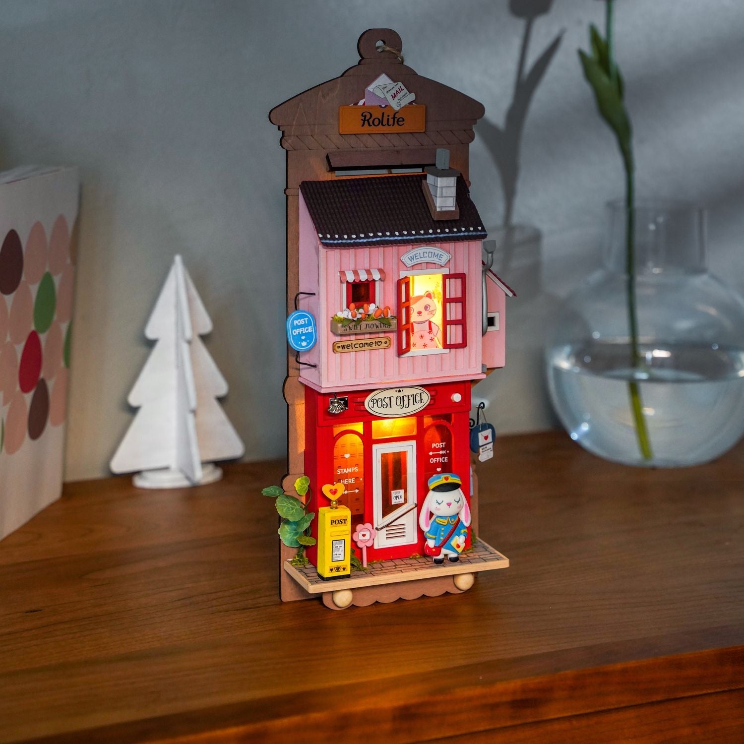 DIY Miniature House Kit (RoomBox) | Love Post Office (RDS021e) – Roombox | Varvikas.Shop