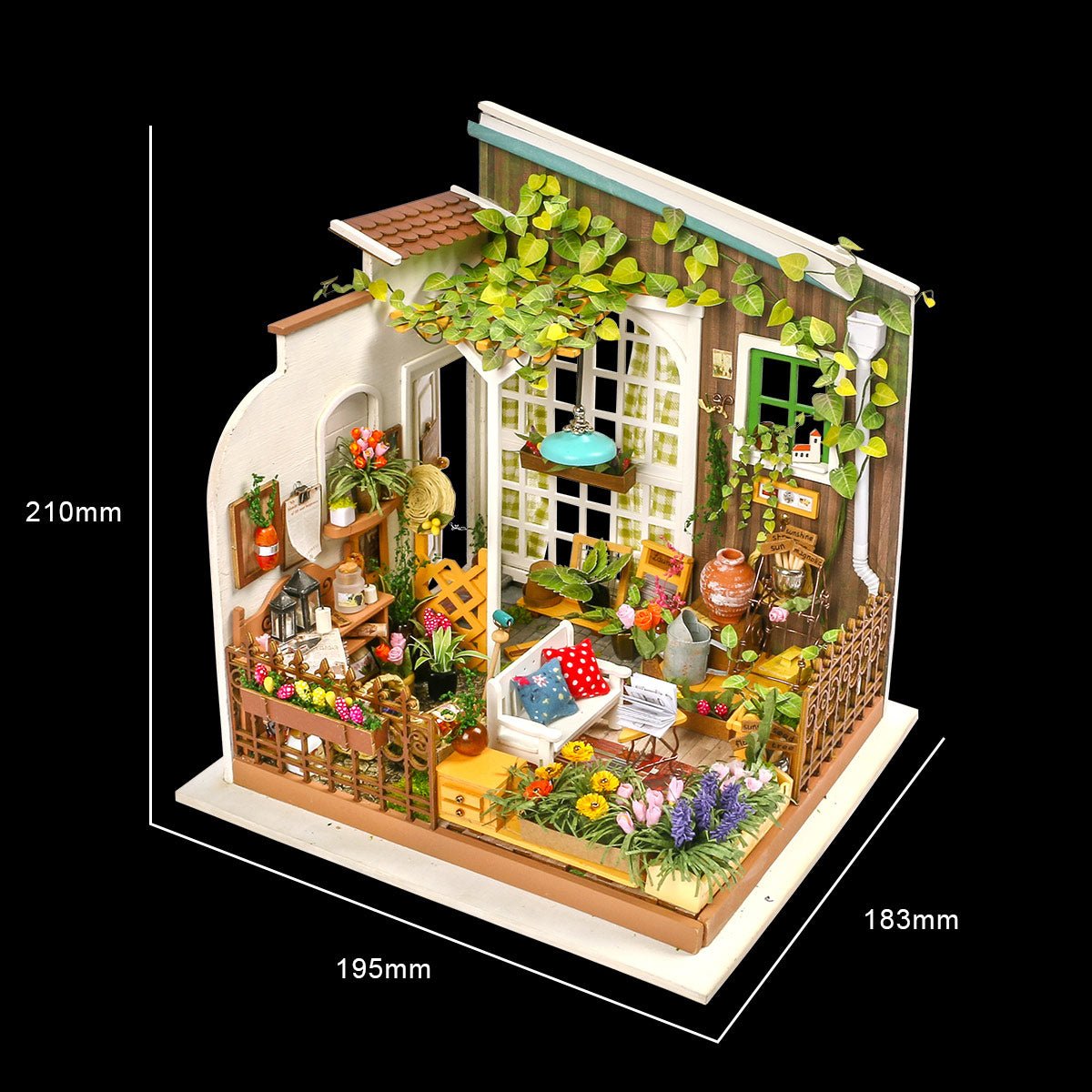 DIY Miniature House Kit (RoomBox) | Miller's Flower House (RB007e) – Roombox | Varvikas.Shop