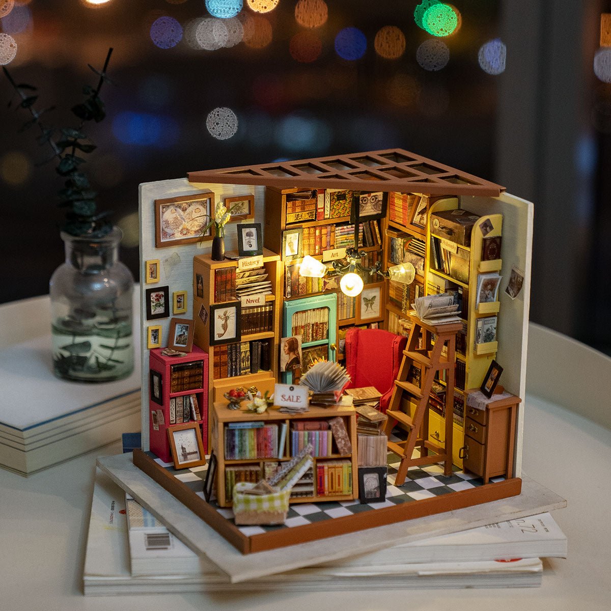 DIY Miniature House Kit (RoomBox) | Sam's Study (RB002e) – Roombox | Varvikas.Shop