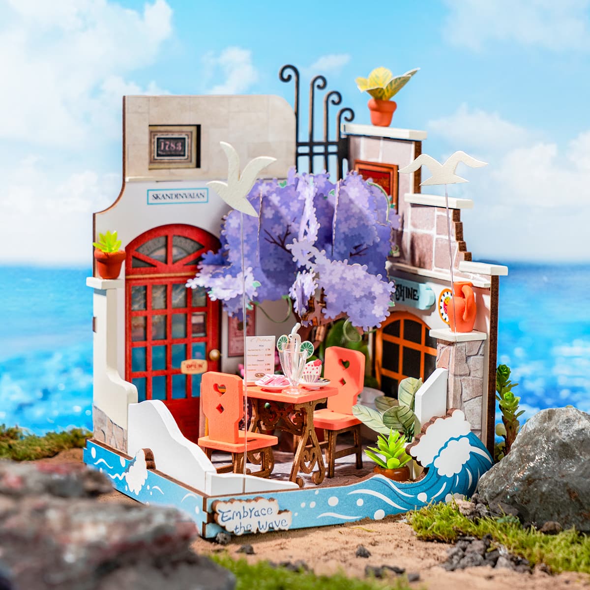 DIY Miniature House Kit (RoomBox) | Sea Holiday Restaurant (RDS026e) – Roombox | Varvikas.Shop