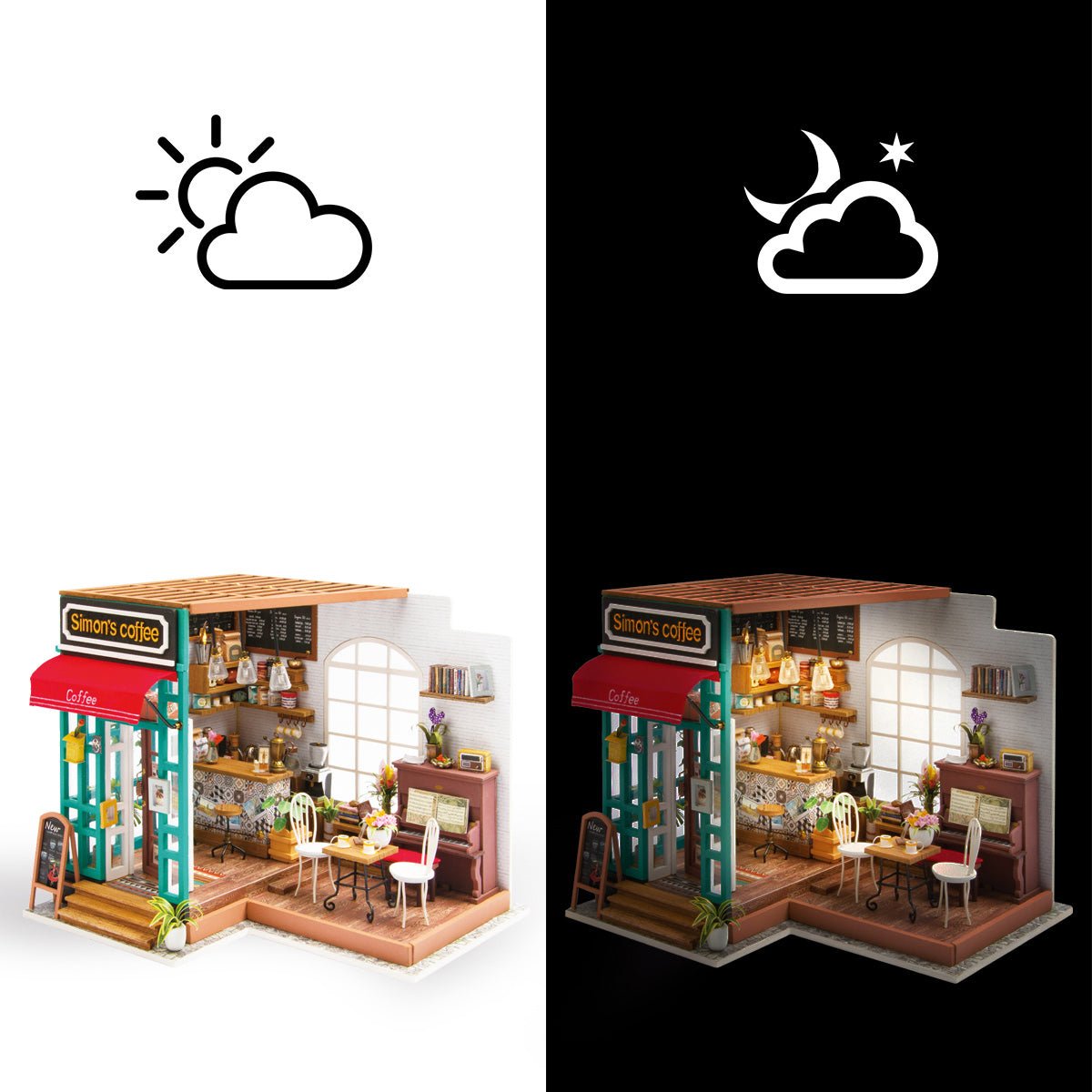 DIY Miniature House Kit (RoomBox) | Simon's Coffee (RB008e) – Roombox | Varvikas.Shop