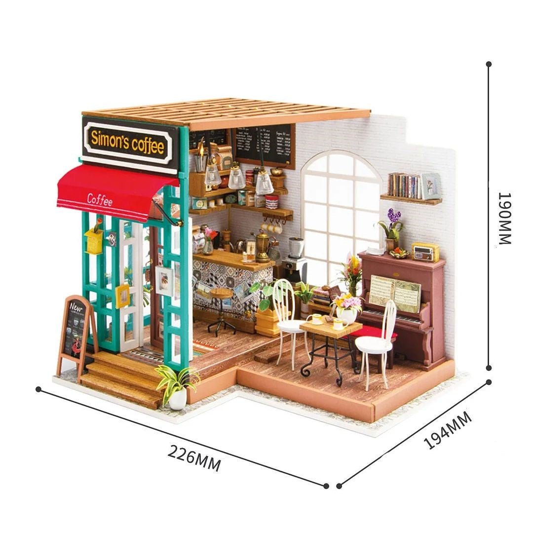 DIY Miniature House Kit (RoomBox) | Simon's Coffee (RB008e) – Roombox | Varvikas.Shop