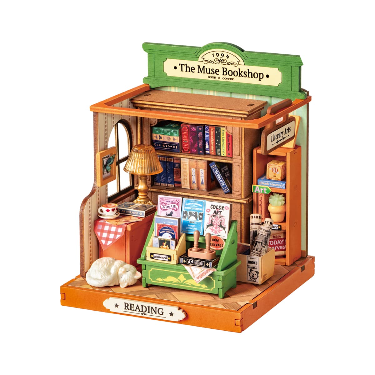 DIY Miniature House Kit (RoomBox) | The Muse Bookshop (RDS023e) – Roombox | Varvikas.Shop