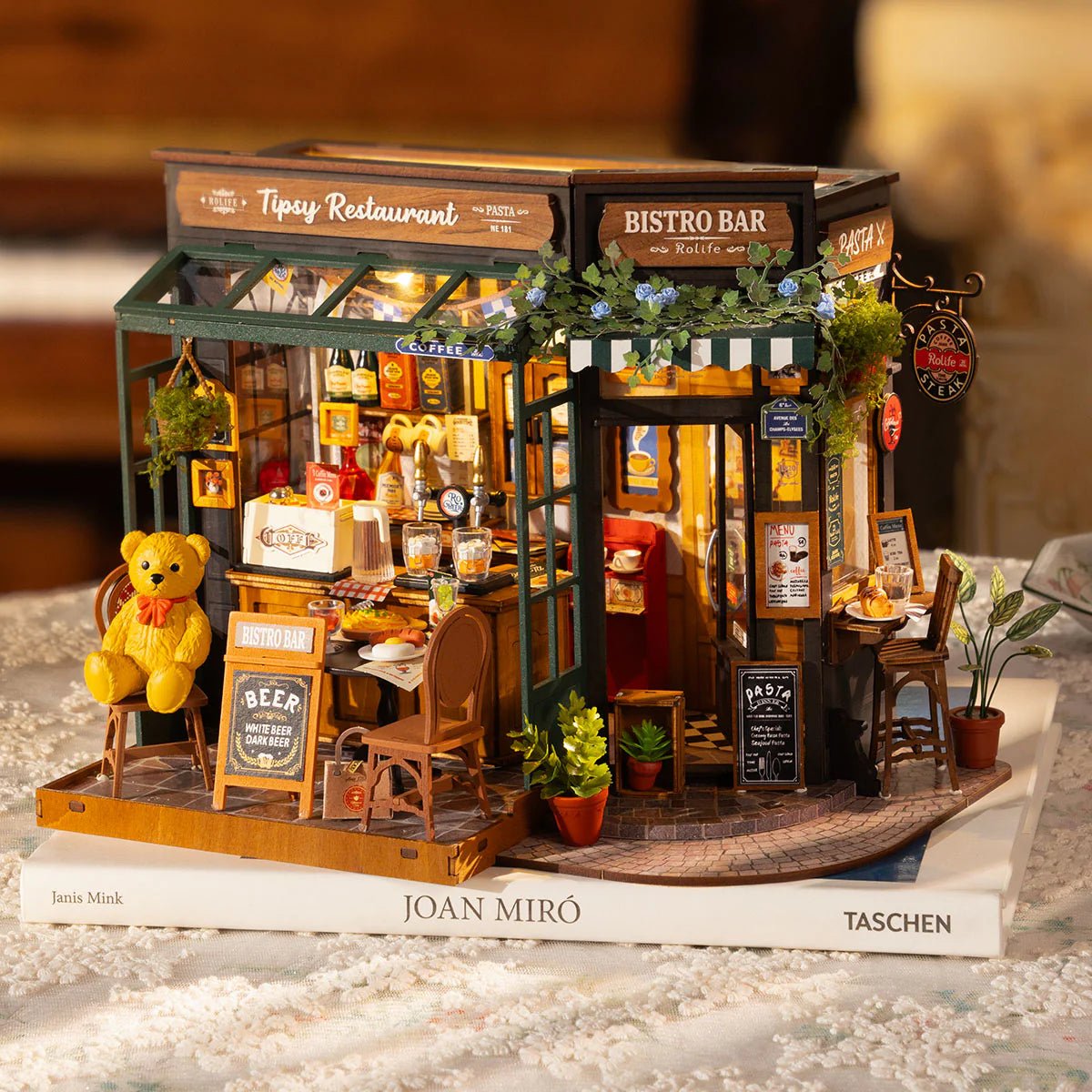 DIY Miniature House Kit (RoomBox) | Tipsy Restaurant (RB018e) – Roombox | Varvikas.Shop