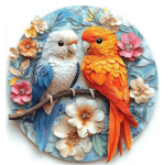 PW041e - Wooden puzzles "Feathered Friends"