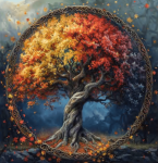 PW047e - Wooden puzzles "Autumn Colors"