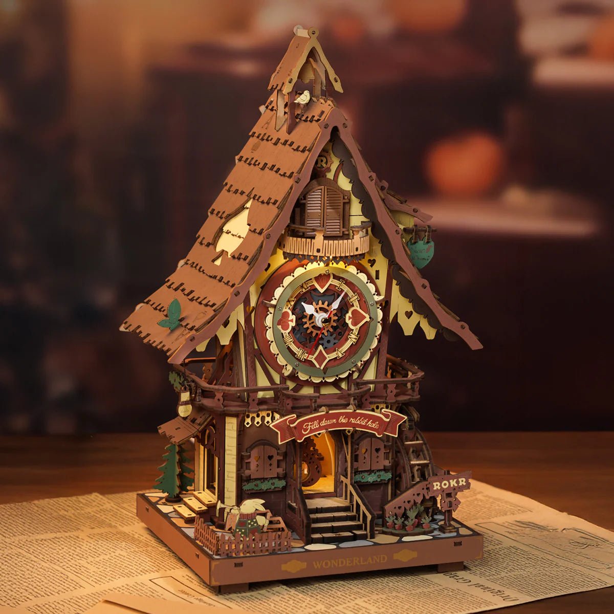 3D Wooden Mechanical Puzzle Kit, Cuckoo Clock (LC901C) | Varvikas.Shop