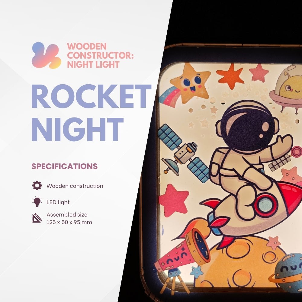 OC001e - Rocket Night – Wooden constructors | Varvikas.Shop