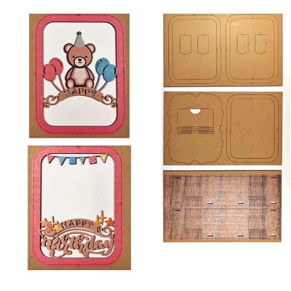 OC006e - Birthday Bear – Wooden constructors | Varvikas.Shop