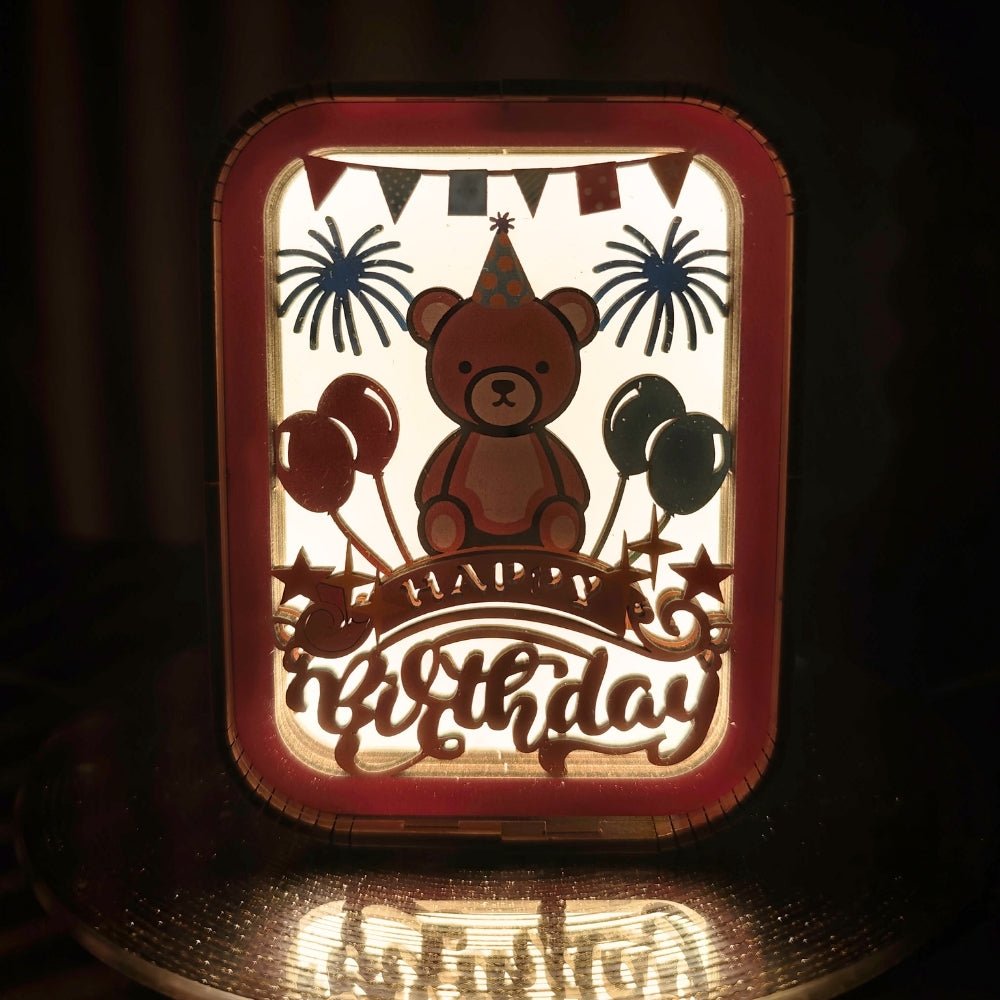 OC006e - Birthday Bear – Wooden constructors | Varvikas.Shop