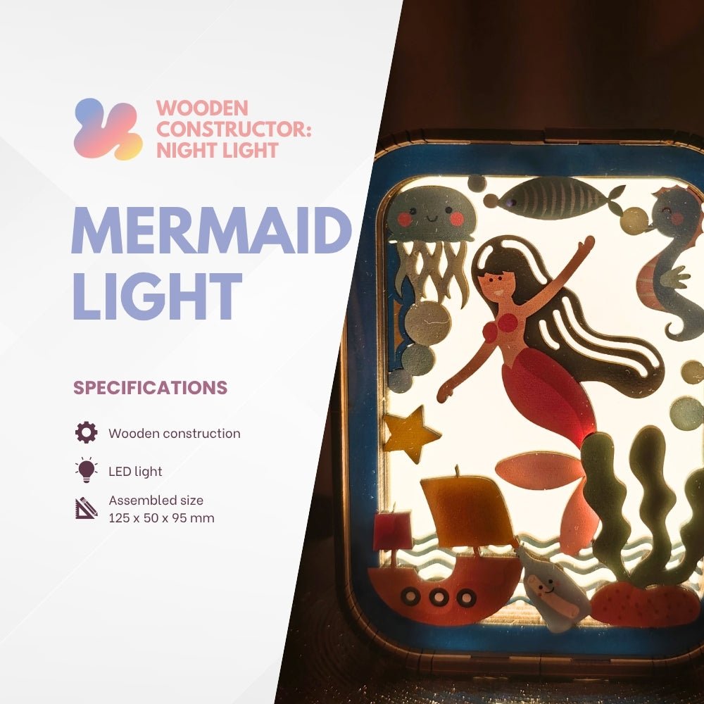 OC008e - Mermaid Light – Wooden constructors | Varvikas.Shop