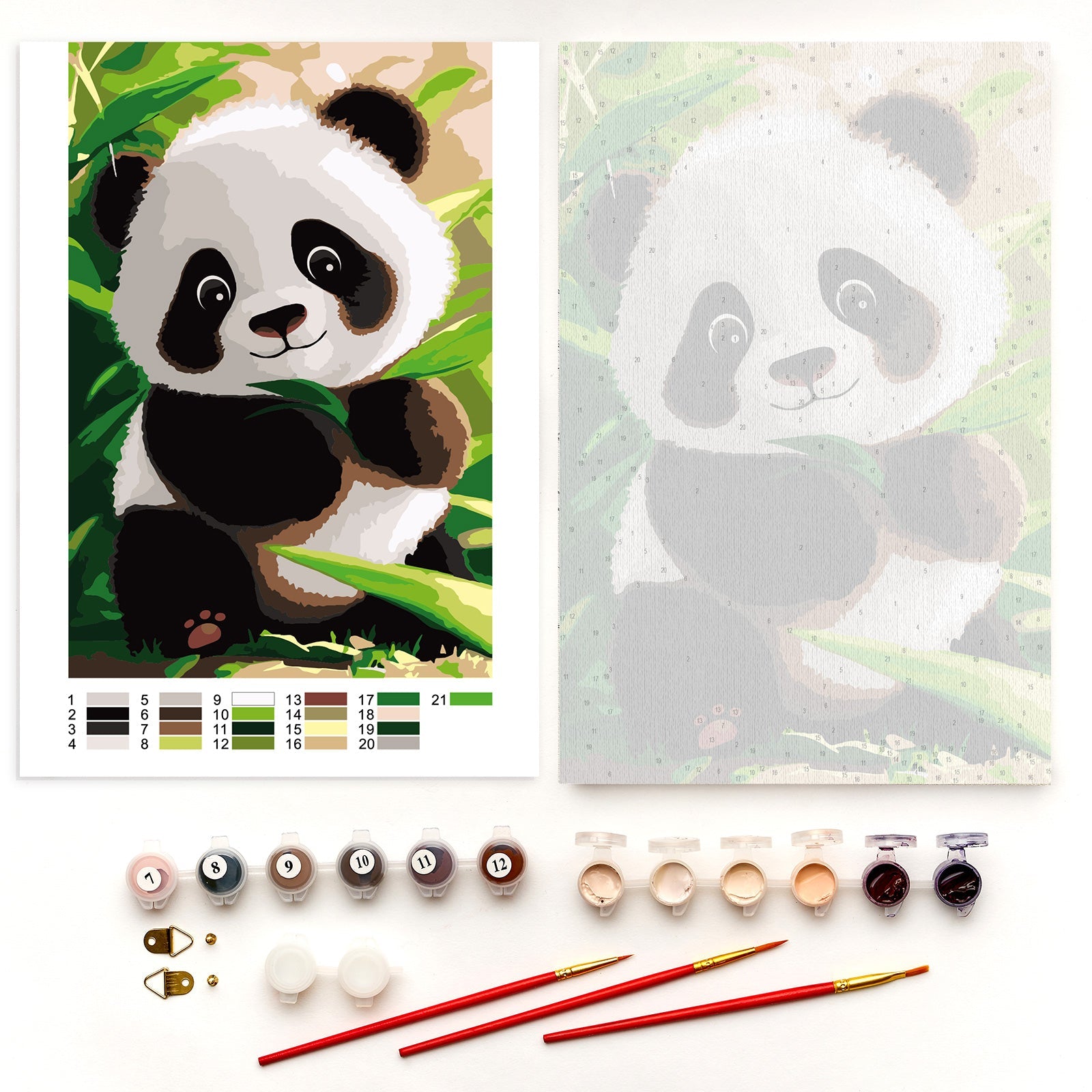 Paint by Numbers 20x30 cm | Cute panda (MC1144e) – Painting by numbers | Varvikas.Shop