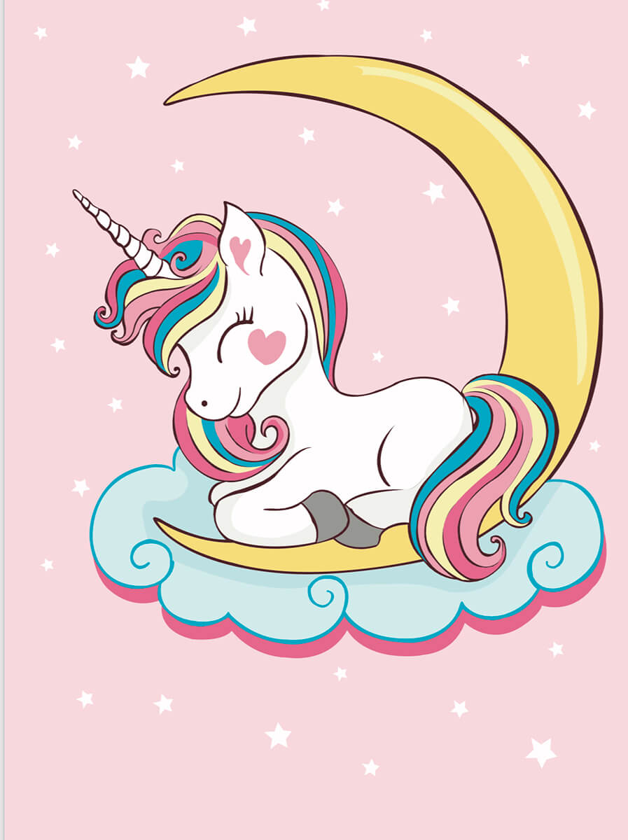 Paint by Numbers 20x30 cm | Dreaming Baby Unicorn (MC1098e) – Painting by numbers | Varvikas.Shop