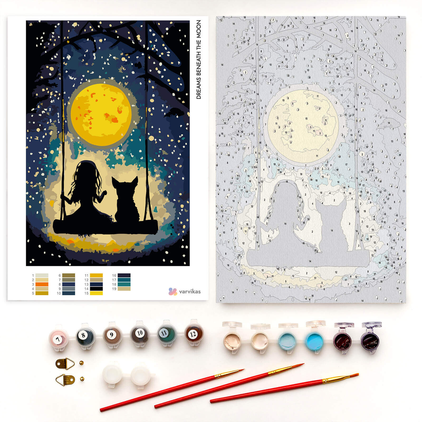 Paint by Numbers 20x30 cm | Dreams Beneath the Moon (MC1154e) – Painting by numbers | Varvikas.Shop