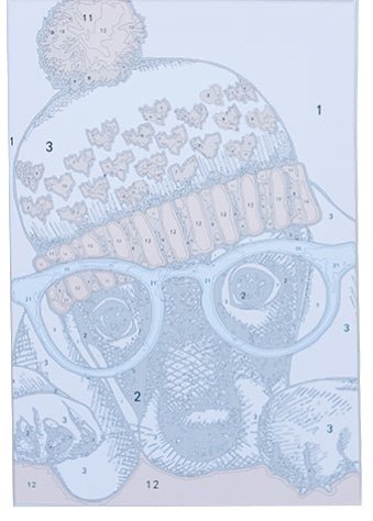 Paint by Numbers 20x30 cm | Fashionable dog (MC1079e) – Painting by numbers | Varvikas.Shop