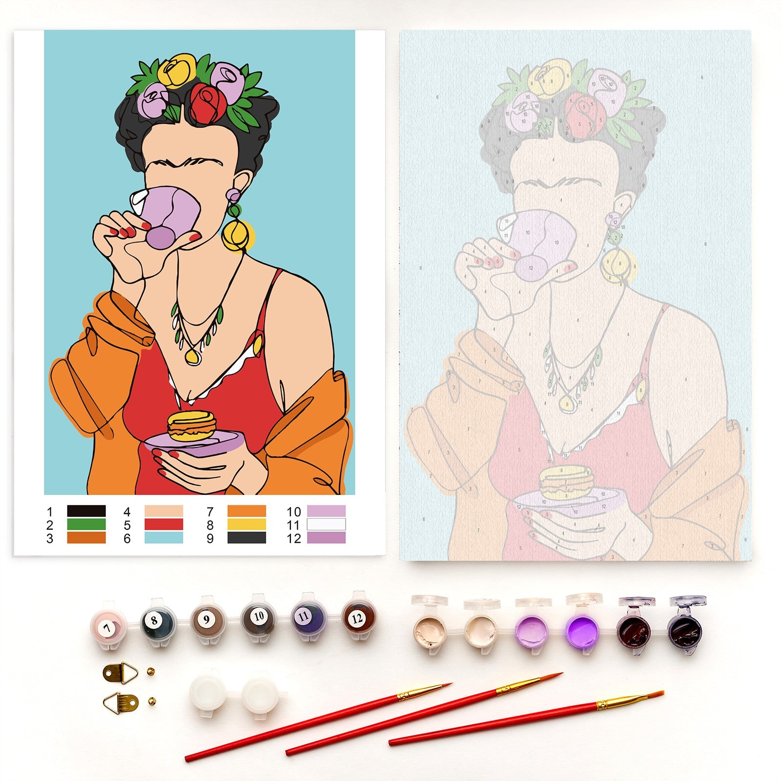Paint by Numbers 20x30 cm | Frida Kahlo (MC1143e) – Painting by numbers | Varvikas.Shop