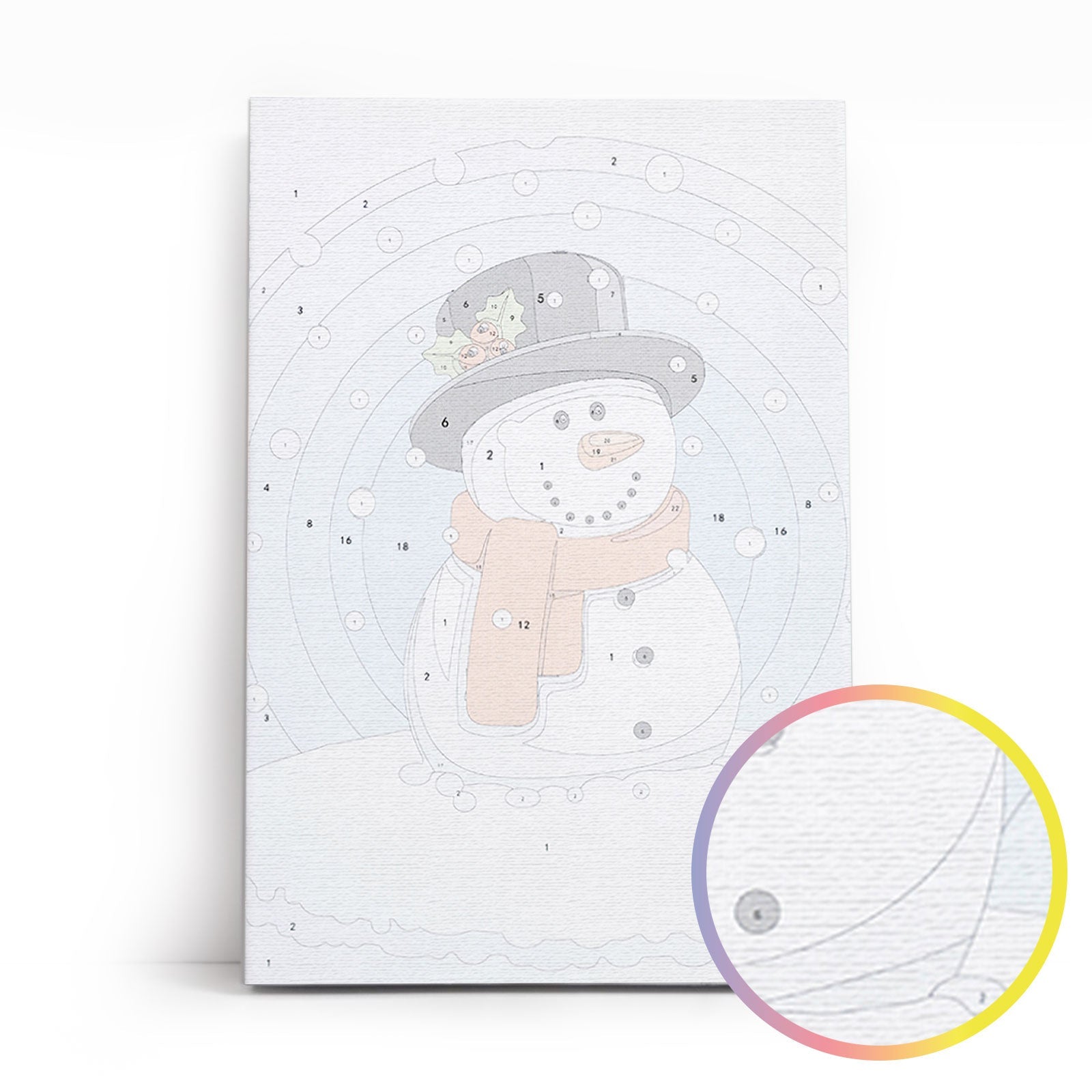 Paint by Numbers 20x30 cm | Happy Snowman (MC1090e) – Painting by numbers | Varvikas.Shop
