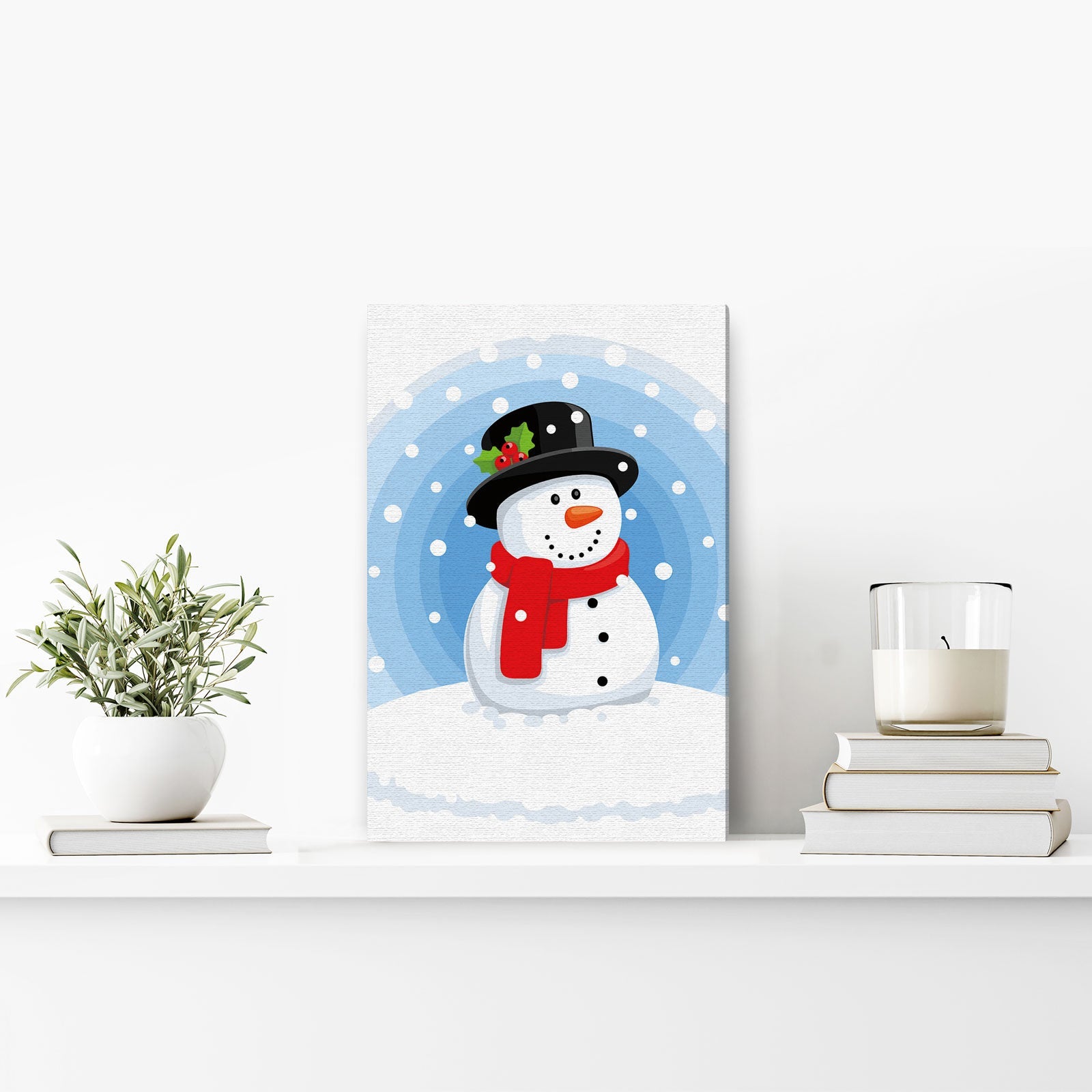 Paint by Numbers 20x30 cm | Happy Snowman (MC1090e) – Painting by numbers | Varvikas.Shop