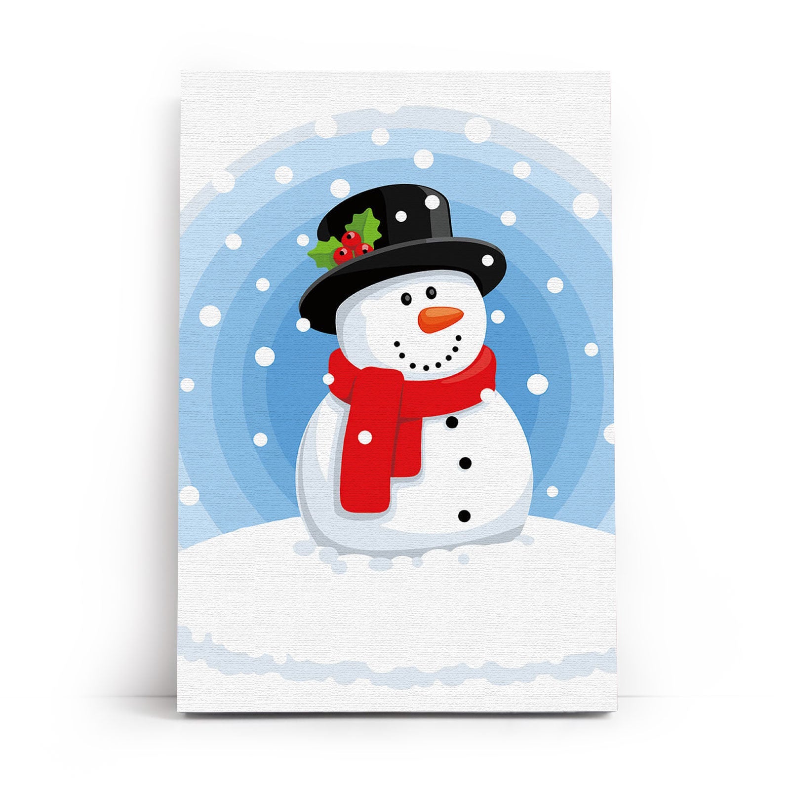 Paint by Numbers 20x30 cm | Happy Snowman (MC1090e) – Painting by numbers | Varvikas.Shop