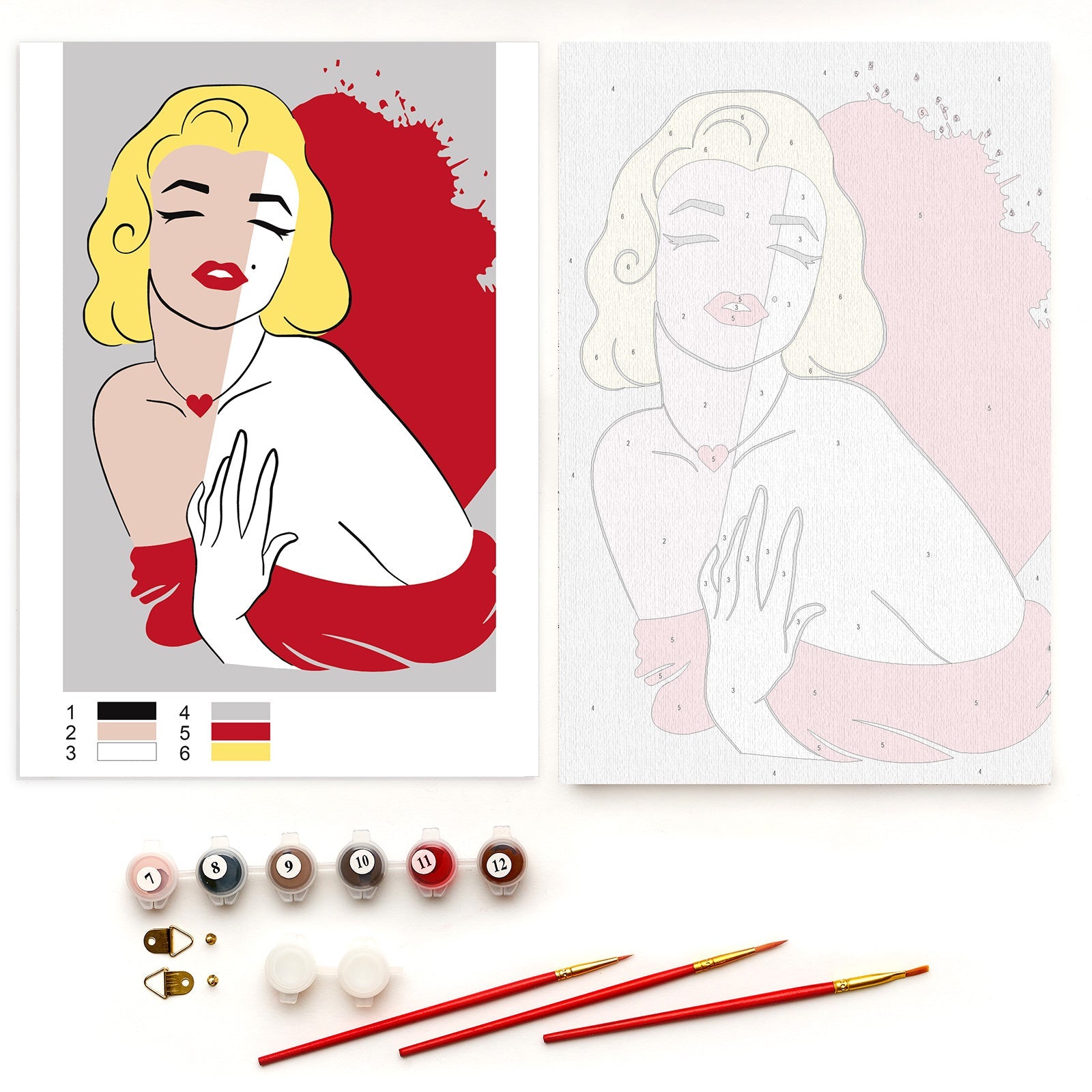 Paint by Numbers 20x30 cm | Hollywood diva (MC1141e) – Painting by numbers | Varvikas.Shop