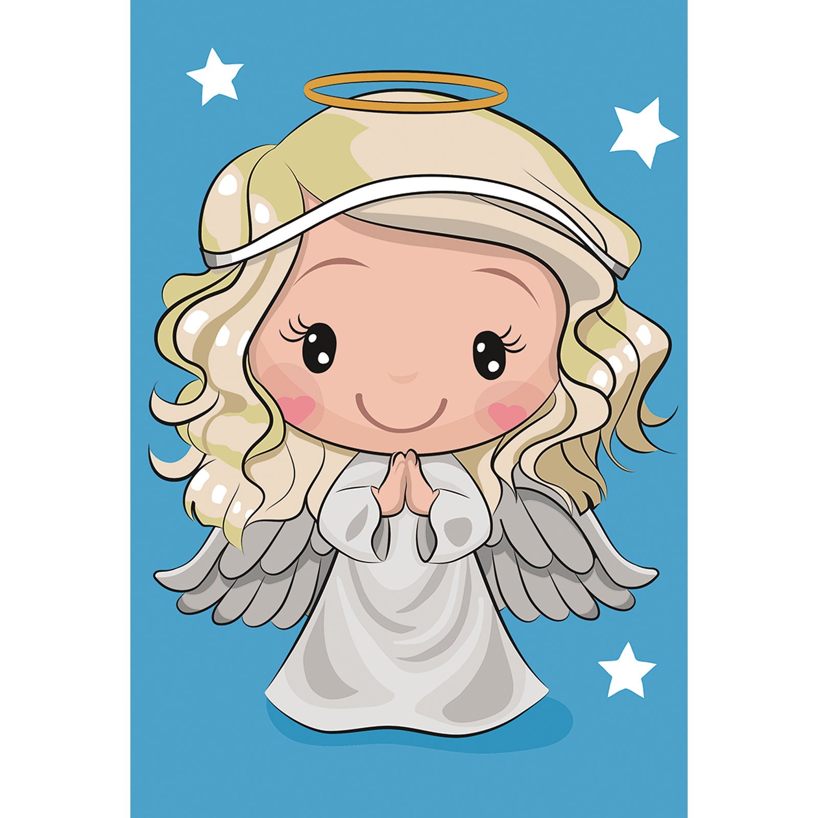 Paint by Numbers 20x30 cm | Little white angel (MC1113e) – Painting by numbers | Varvikas.Shop