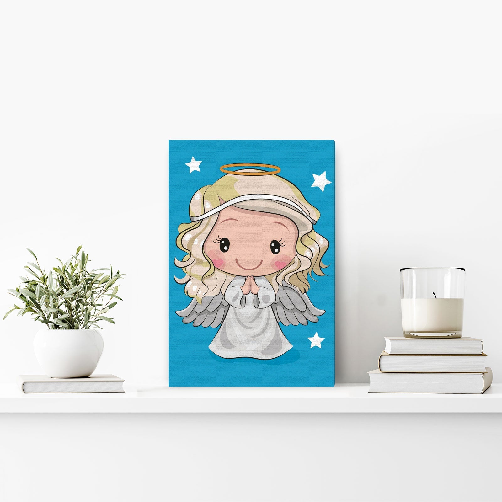 Paint by Numbers 20x30 cm | Little white angel (MC1113e) – Painting by numbers | Varvikas.Shop