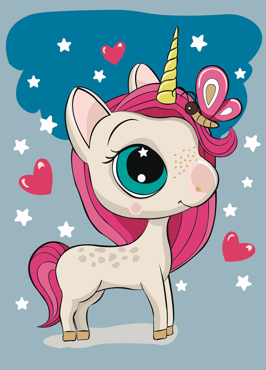 Paint by Numbers 20x30 cm | Magic Unicorn (MC1097e) – Painting by numbers | Varvikas.Shop