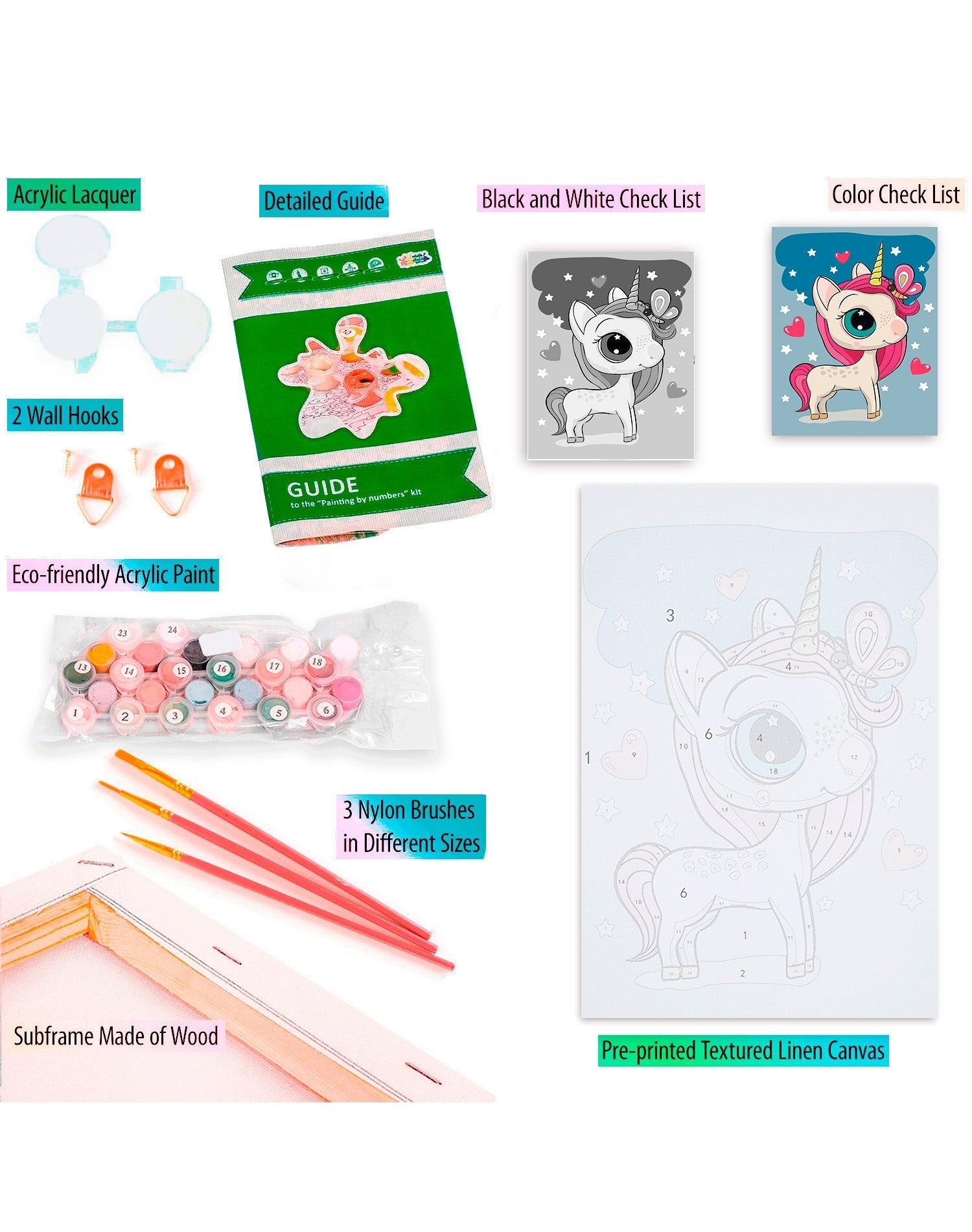 Paint by Numbers 20x30 cm | Magic Unicorn (MC1097e) – Painting by numbers | Varvikas.Shop