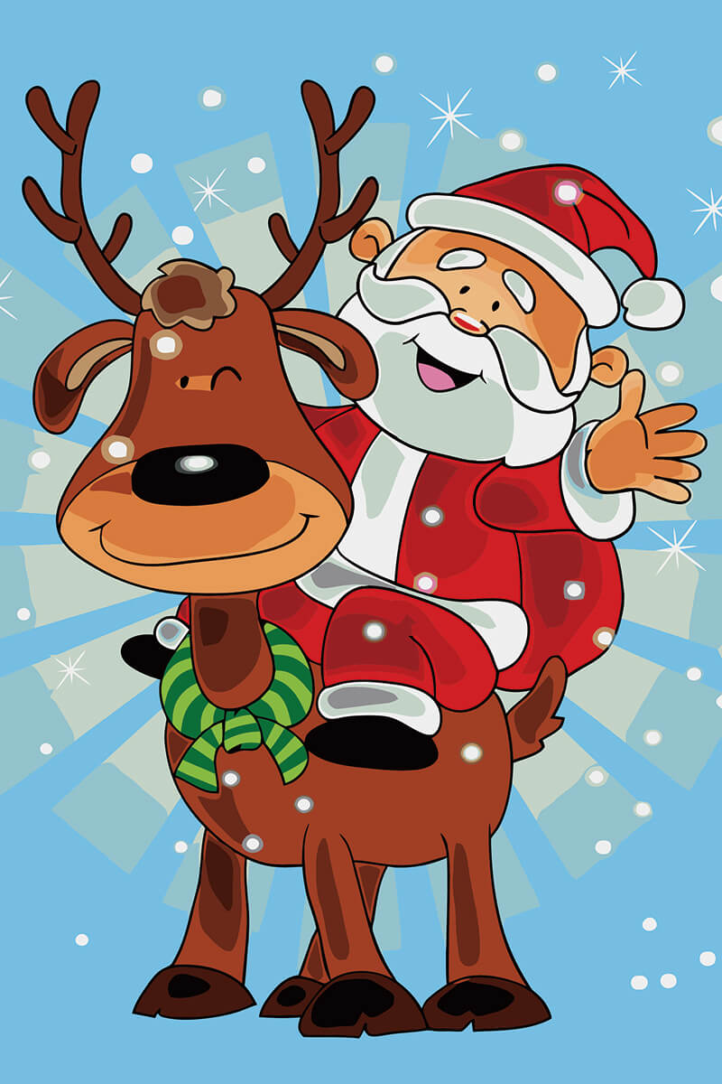 Paint by Numbers 20x30 cm | Merry Christmas (MC1087e) – Painting by numbers | Varvikas.Shop