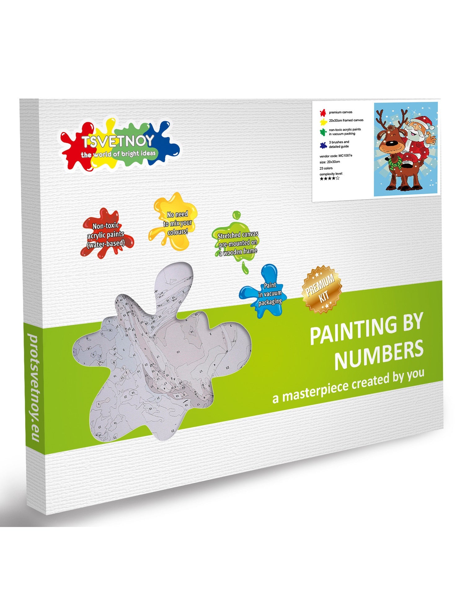 Paint by Numbers 20x30 cm | Merry Christmas (MC1087e) – Painting by numbers | Varvikas.Shop