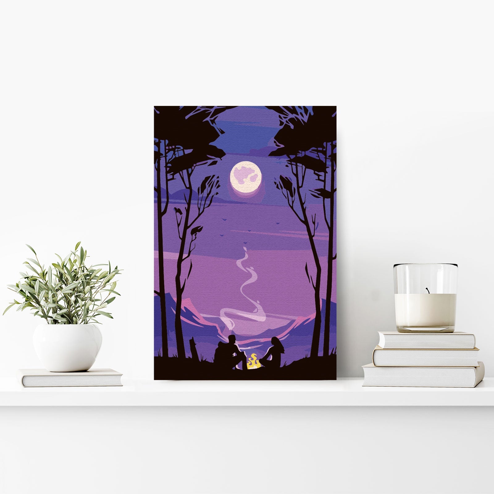 Paint by Numbers 20x30 cm | Night in the mountains (MC1127e) – Painting by numbers | Varvikas.Shop