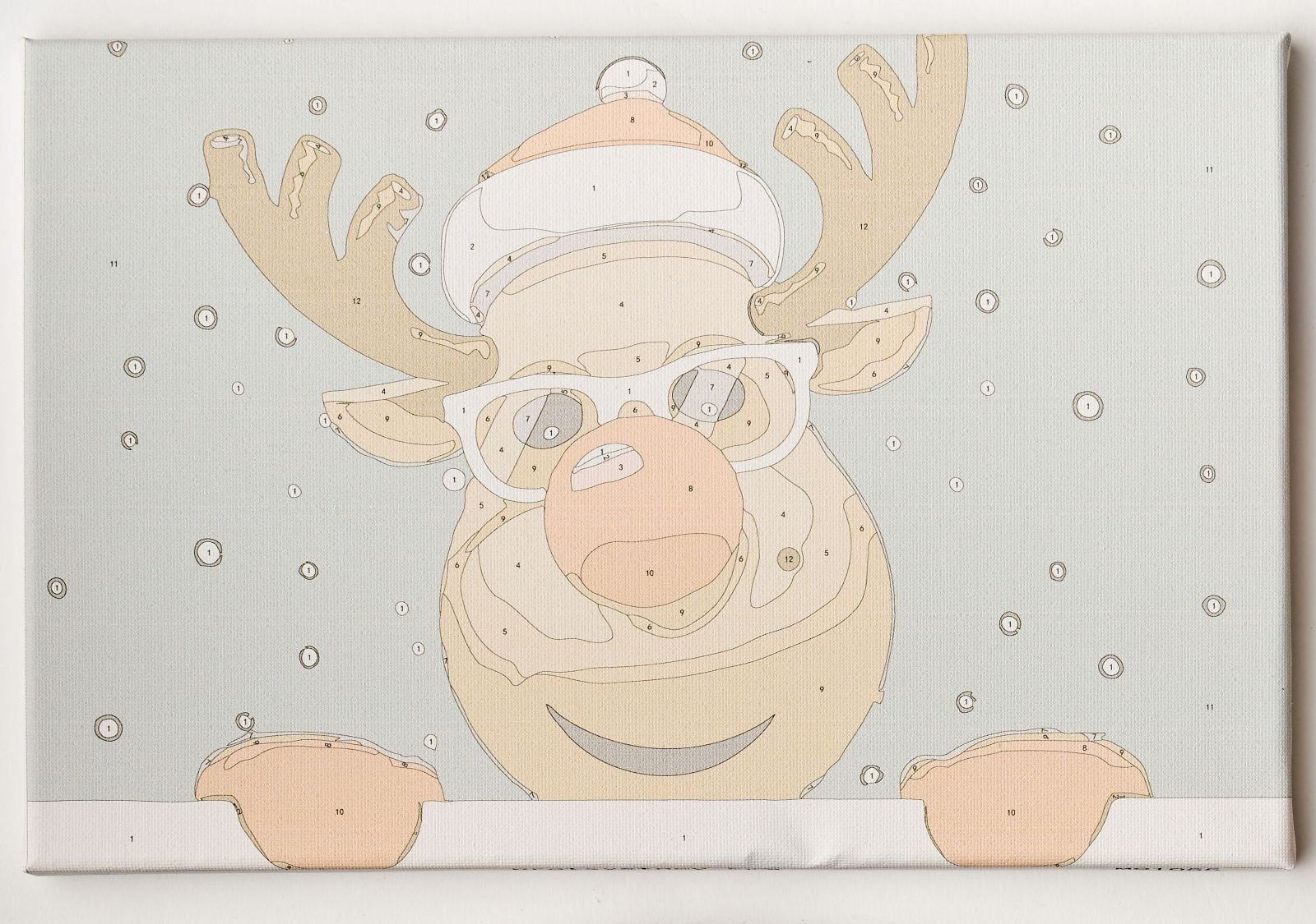 Paint by Numbers 20x30 cm | Rudolph the Red - Nosed Reindeer (MC1055e) – Painting by numbers | Varvikas.Shop