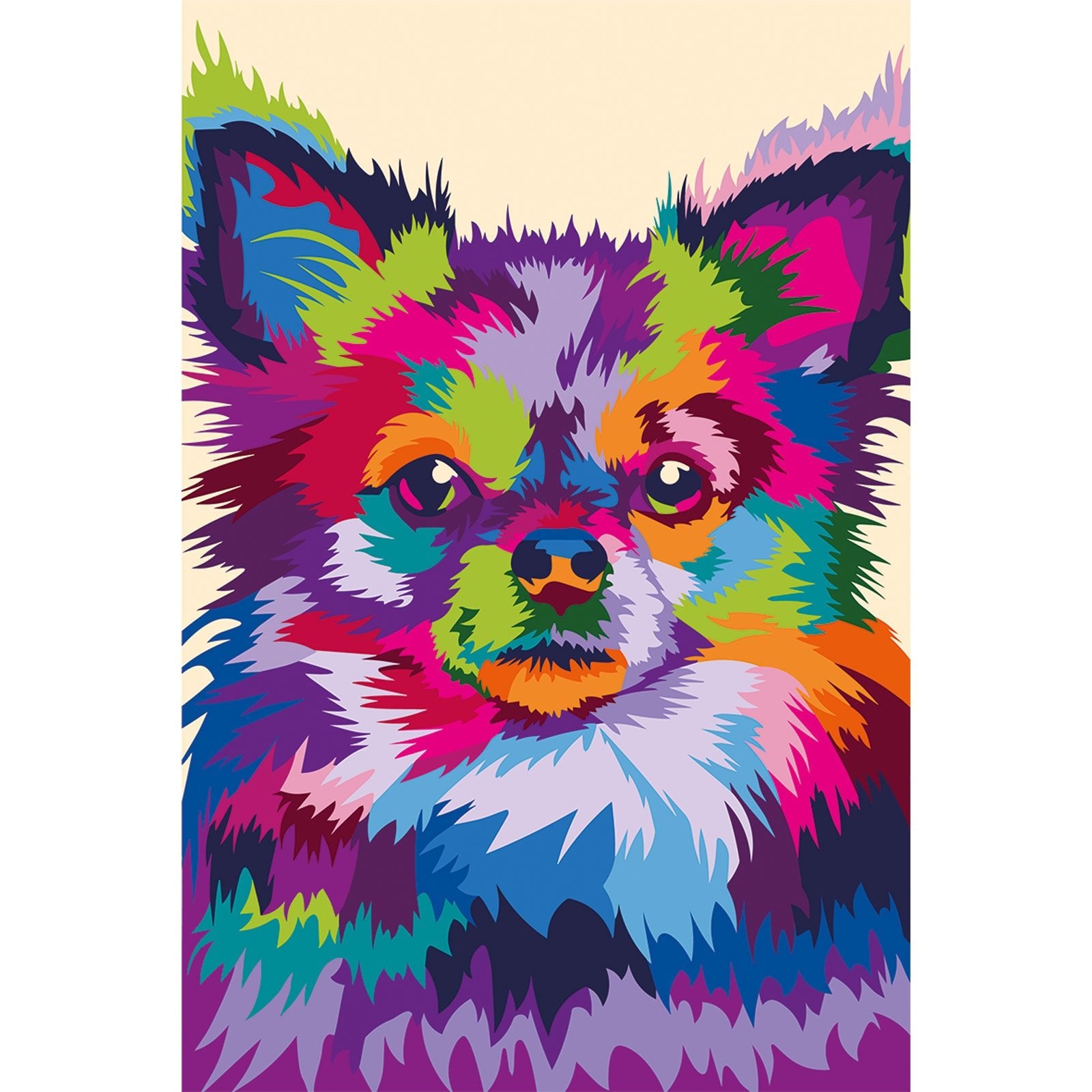 Paint by Numbers 20x30 cm | Through the eyes of a chihuahua (MC1115e) – Painting by numbers | Varvikas.Shop