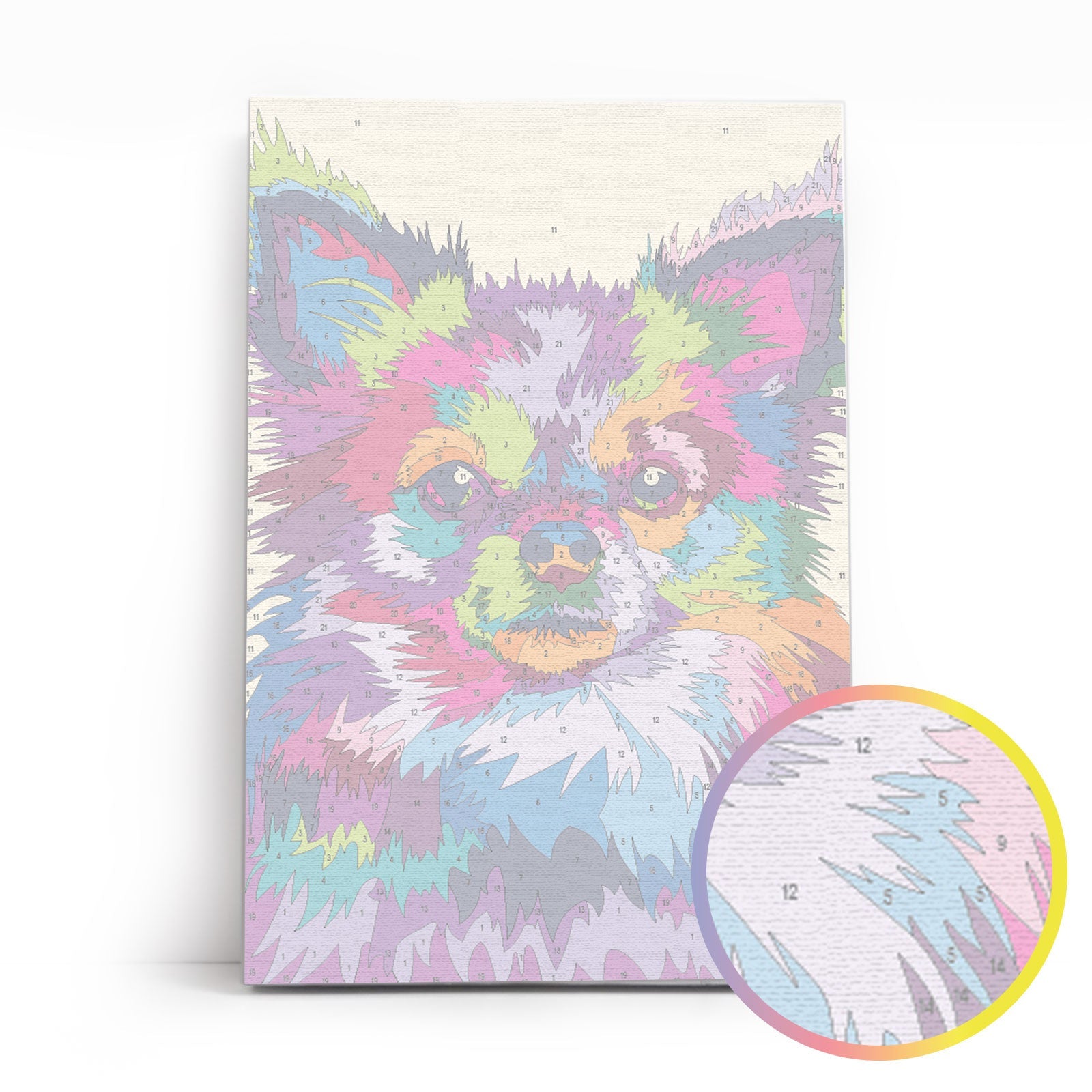 Paint by Numbers 20x30 cm | Through the eyes of a chihuahua (MC1115e) – Painting by numbers | Varvikas.Shop