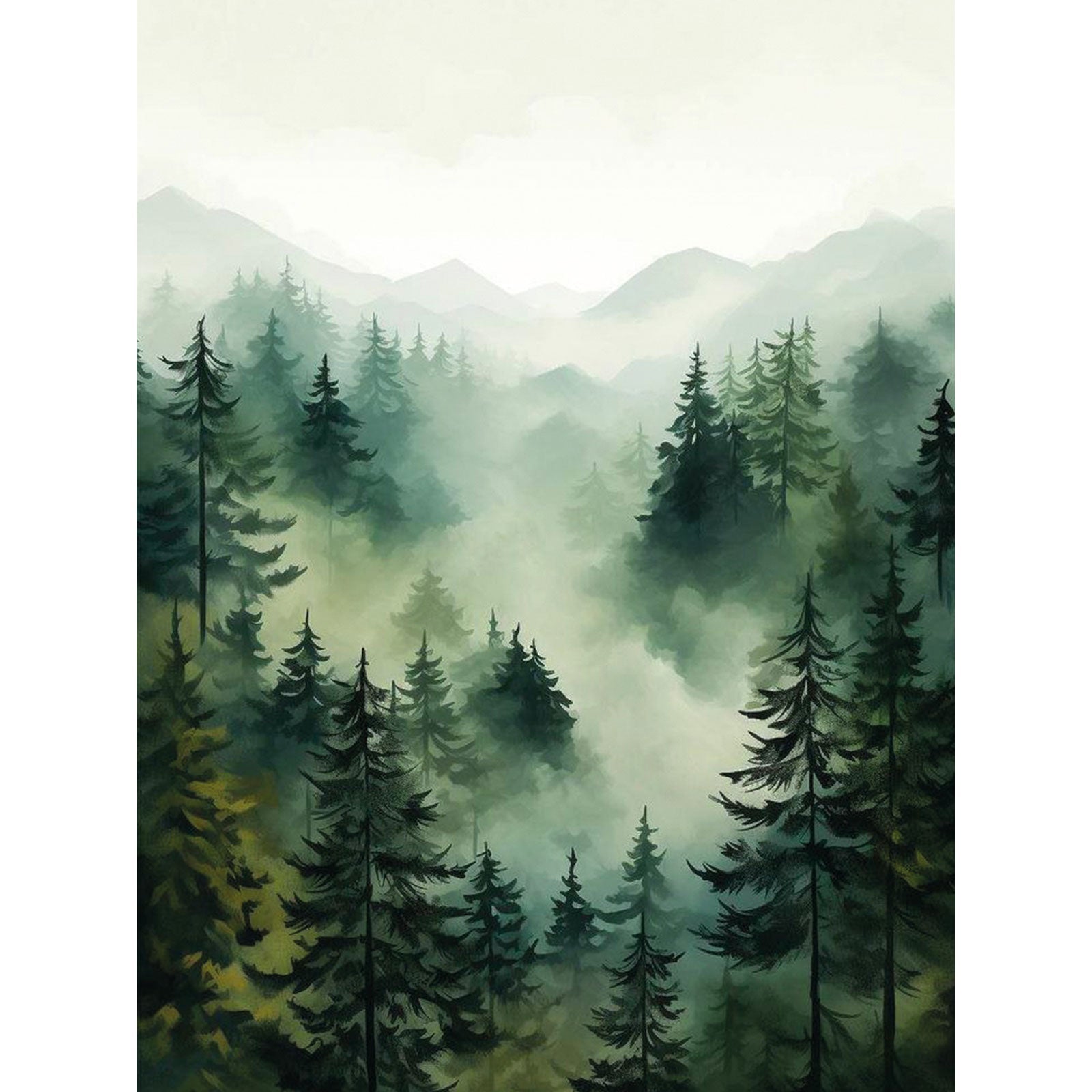 Paint by Numbers 30×40 cm, Foggy Forest (ME1190e) – Painting by numbers | Varvikas.Shop