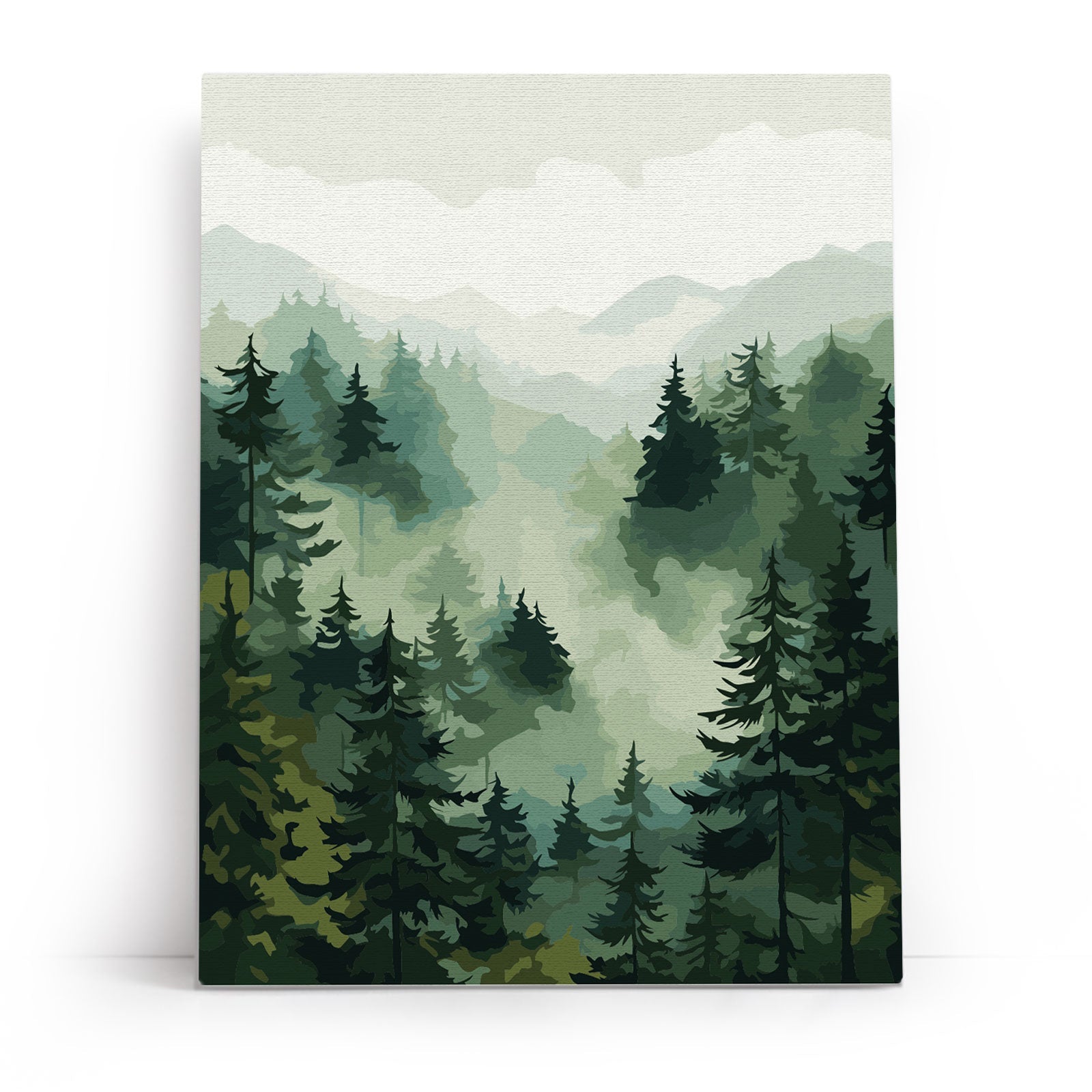 Paint by Numbers 30×40 cm, Foggy Forest (ME1190e) – Painting by numbers | Varvikas.Shop