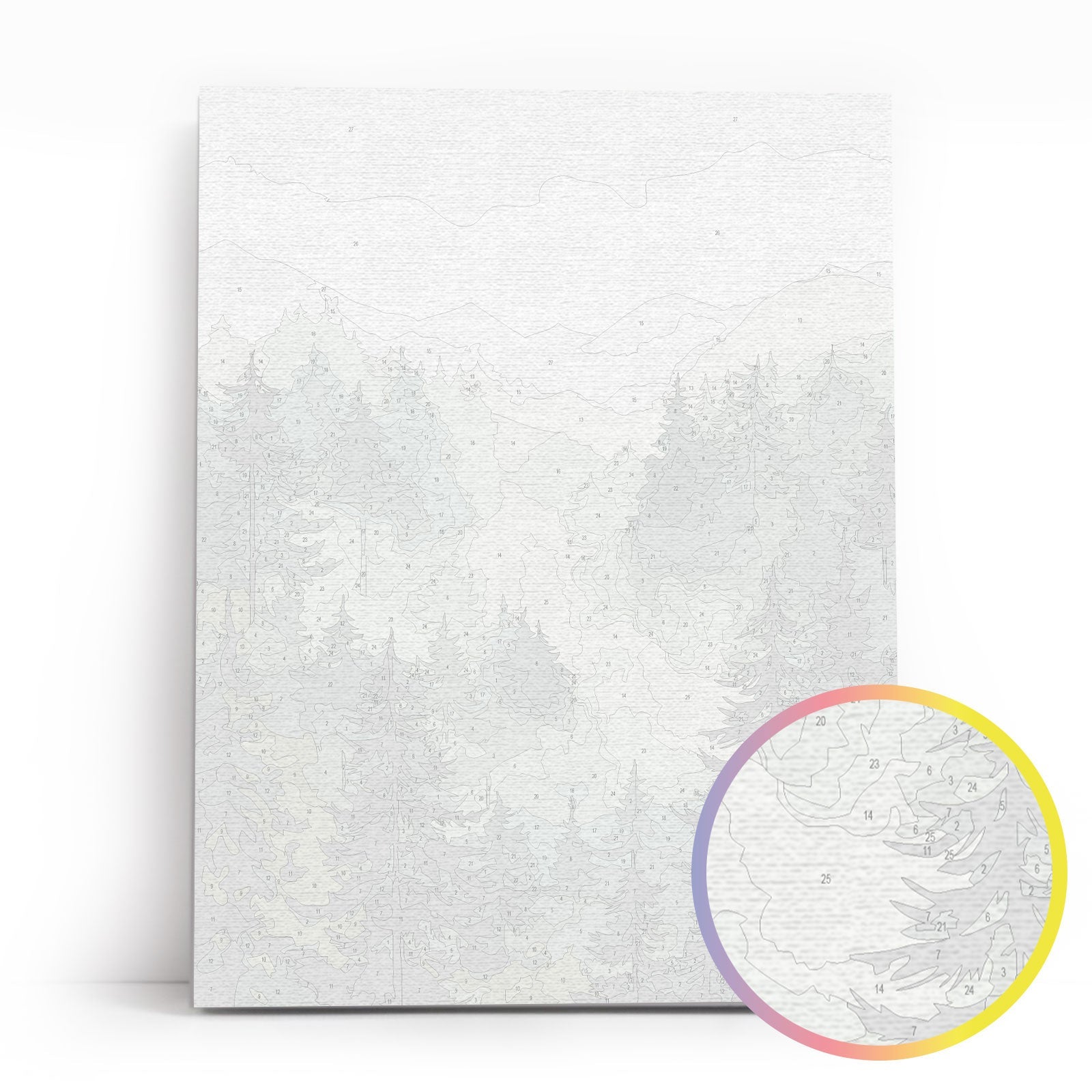 Paint by Numbers 30×40 cm, Foggy Forest (ME1190e) – Painting by numbers | Varvikas.Shop