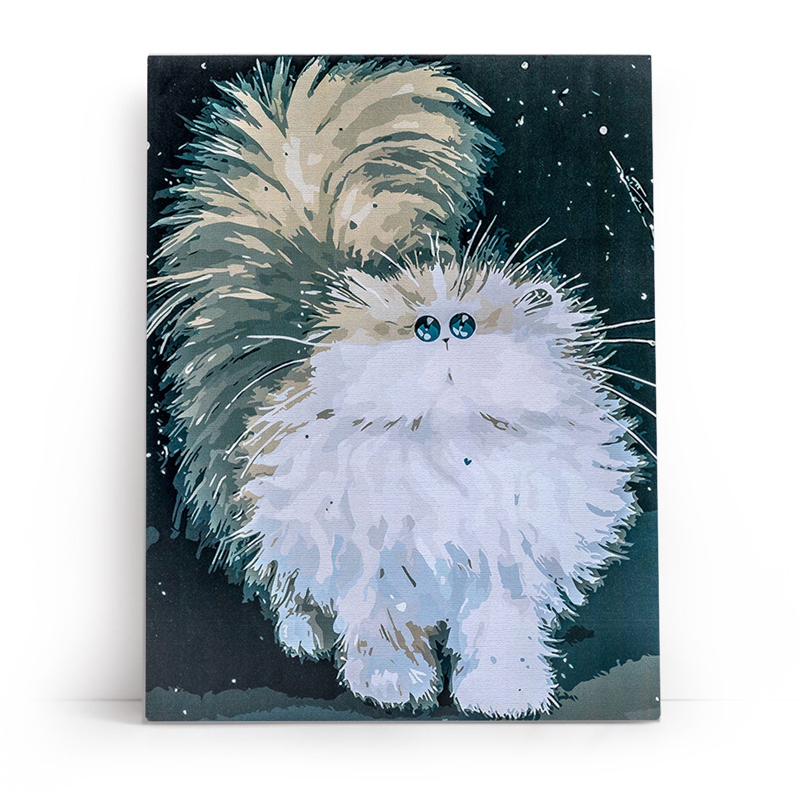 Paint by Numbers 30x40 cm | Cute Fluffy Cat (ME1069e) – Painting by numbers | Varvikas.Shop